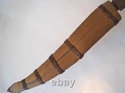 VTG WWIIFAR EAST/FILIPINOTALIBON FIGHTING KNIFE SCABBARDCARVED Wood Metal