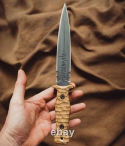 Venom Fang Dagger Handmade D2 Steel Knife Custom texture handle Gift for Him
