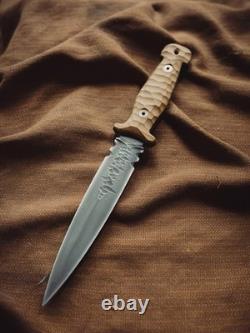 Venom Fang Dagger Handmade D2 Steel Knife Custom texture handle Gift for Him