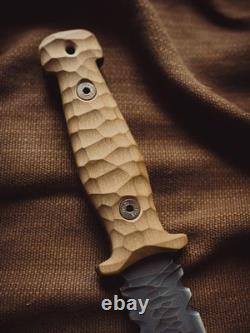 Venom Fang Dagger Handmade D2 Steel Knife Custom texture handle Gift for Him