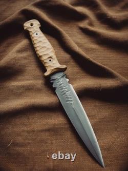 Venom Fang Dagger Handmade D2 Steel Knife Custom texture handle Gift for Him
