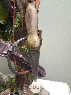 Viking Set. Ax, Damascus Knife, Damascus dagger, sheaths and stand. New Viking Set. Ax, Damascus Knife, Damascus dagger, sheaths and stand. New