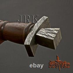 Viking Sword, Custom Made Hand Forged Damascus Steel, Battle Ready Dagger- Jrk72