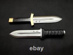 Vinland Saga Handmade Thorfinn daggers with Leather Sheath D2 Steel Anime