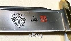 Vintage 1980 Al Mar Grunt 1 Fighting Dagger Knife DeOpressoLiber Green Berets