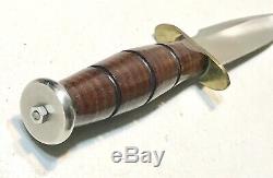 Vintage 1980 Al Mar Grunt 1 Fighting Dagger Knife Sheath Case Mint