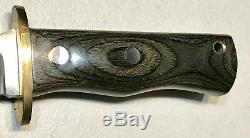 Vintage 1980 Al Mar Seki Japan Fighting Dagger Knife Nylon Sheath Mint