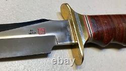 Vintage 1980' Al Mar Seki Japan Fighting Dagger Knife Sheath Mint