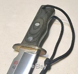 Vintage 1980 Al Mar Seki Japan Fighting Dagger Knife WithNylon Sheath Mint