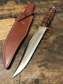 Vintage 1980s Large Al Mar Grunt II 2 Dagger Knife Original Sheath Mint 13