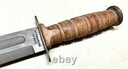 Vintage 1989 Case Bradford PA USMC Marine Combat Fixed Blade Dagger Knife Sheath