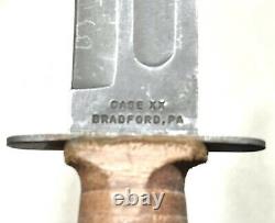 Vintage 1989 Case Bradford PA USMC Marine Combat Fixed Blade Dagger Knife Sheath