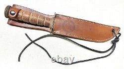Vintage 1989 Case Bradford PA USMC Marine Combat Fixed Blade Dagger Knife Sheath