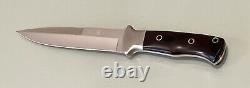 Vintage Al Mar Seki Japan 3004 Sere Micarta Fighting Dagger Knife Leather Sheath