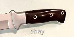 Vintage Al Mar Seki Japan 3004 Sere Micarta Fighting Dagger Knife Leather Sheath