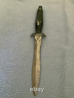 Vintage And Rare! Gerber Mark II Survival Knife With Double Edge Dagger Blade