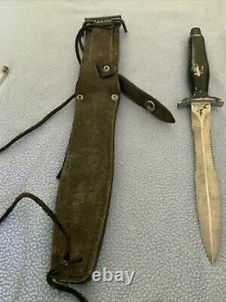 Vintage And Rare! Gerber Mark II Survival Knife With Double Edge Dagger Blade