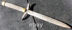 Vintage Antique Cable Handled Dagger Belt Boot Fixed Blade Knife