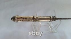 Vintage Antique Gaucho Mca Mh Rda Dagger Knife Silver Gold Inlay Solingen German