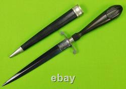 Vintage Antique German Henckels Solingen Dagger Fighting Knife with Scabbard