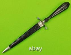 Vintage Antique German Henckels Solingen Dagger Fighting Knife with Scabbard