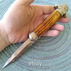 Vintage Antique Stag Funny Folder Locking Dirk Dagger Fighting Pocket Knife