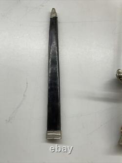 Vintage BLACK FOREST Solingen Short Sword Dagger Knife with Leather Sheath MINT