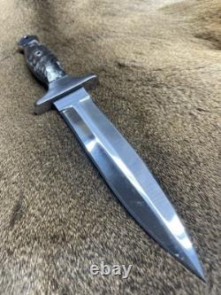 Vintage Bowie Knife Rams Horn Handmade Dagger Knife Combat Fixed Blade Beast