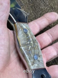 Vintage Bowie Knife Rams Horn Handmade Dagger Knife Combat Fixed Blade Beast
