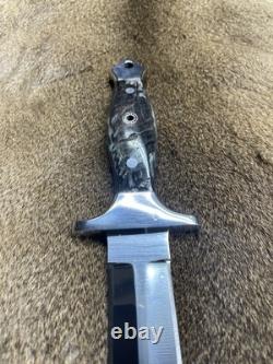 Vintage Bowie Knife Rams Horn Handmade Dagger Knife Combat Fixed Blade Beast