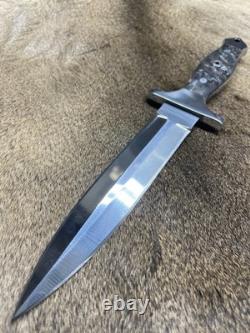 Vintage Bowie Knife Rams Horn Handmade Dagger Knife Combat Fixed Blade Beast