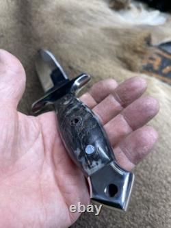 Vintage Bowie Knife Rams Horn Handmade Dagger Knife Combat Fixed Blade Beast