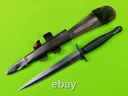 Vintage British English Fairbairn Sykes Commando Fighting Knife Dagger with Sheath