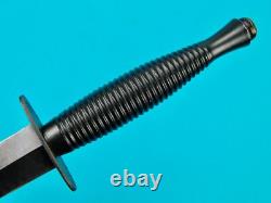 Vintage British English Fairbairn Sykes Stiletto Fighting Knife Dagger with Sheath