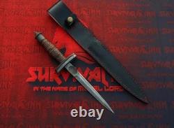 Vintage CASE V-42 Dagger US Special Forces WWII Dagger Knife with Leather sheath