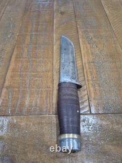 Vintage CATTARAUGUS 225Q WW2 Military Combat Knife Dagger. Solid Knife. USA