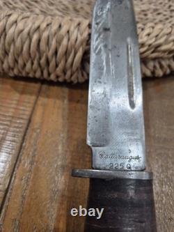 Vintage CATTARAUGUS 225Q WW2 Military Combat Knife Dagger. Solid Knife. USA