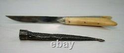 Vintage Collectible Greek Cretan Dagger Knife Sterling Silver Sheath Crete Art