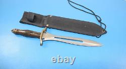 Vintage Combat Knife Dagger Stainless Steel Taiwan + Sheath