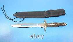 Vintage Combat Knife Dagger Stainless Steel Taiwan + Sheath