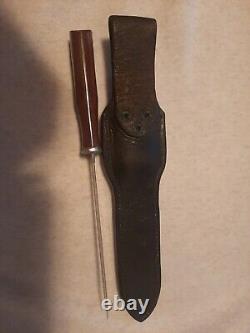 Vintage Custom Made Fighting Combat Knife with Leather Sheath