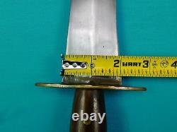Vintage Custom Made Handmade Huge Stiletto Fighting Knife Dagger with Sheath