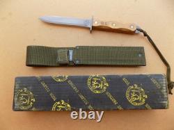 Vintage EK Knives Effingham, IL WD-3W Fighting Knife Dagger US Wood Handle