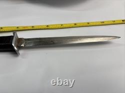 Vintage Fairbairn-Sykes F-S Commando Dagger 9.75 OAL Leather Grip Brass Pommel