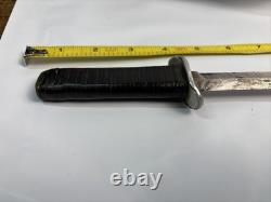 Vintage Fairbairn-Sykes F-S Commando Dagger 9.75 OAL Leather Grip Brass Pommel