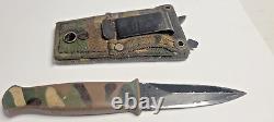 Vintage Gerber Guardian Camo Boot Combat Military Dagger Knife/ Sheath D1835S