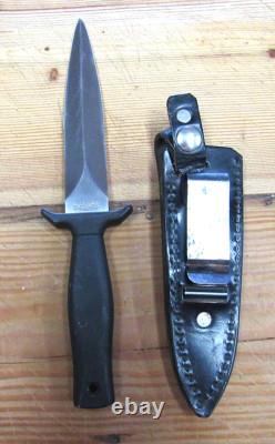 Vintage Gerber Mark I Boot Knife Dagger & Leather Sheath GOOD CONDITION