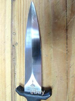 Vintage Gerber Mark I Boot Knife Dagger & Leather Sheath GOOD CONDITION