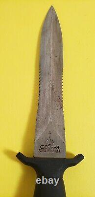 Vintage Gerber Mark II MK 2 Fighting Knife Dagger with Sheath