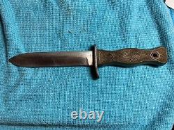 Vintage German Fighting Knife Dagger Original Baron Rostfrei w metal sheath 1960